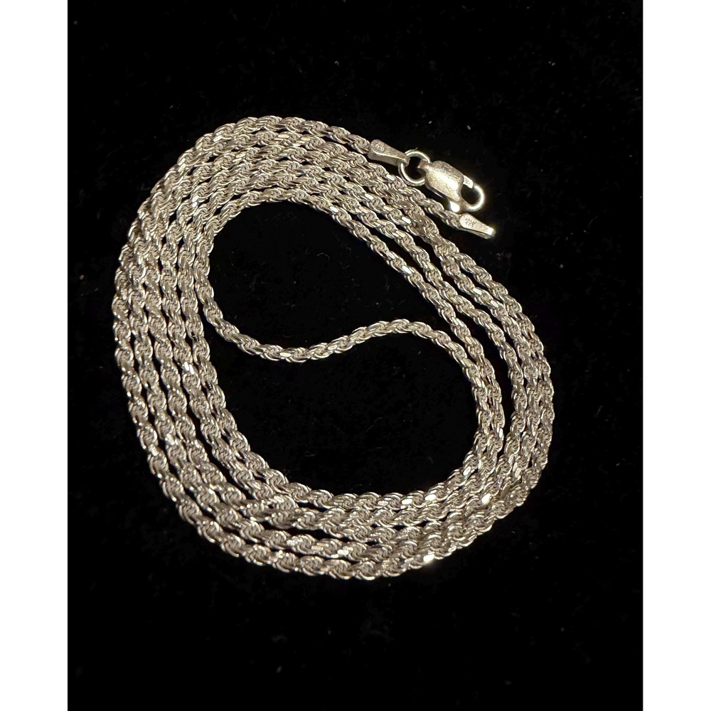 30" Sterling Silver Rope Chain Necklace